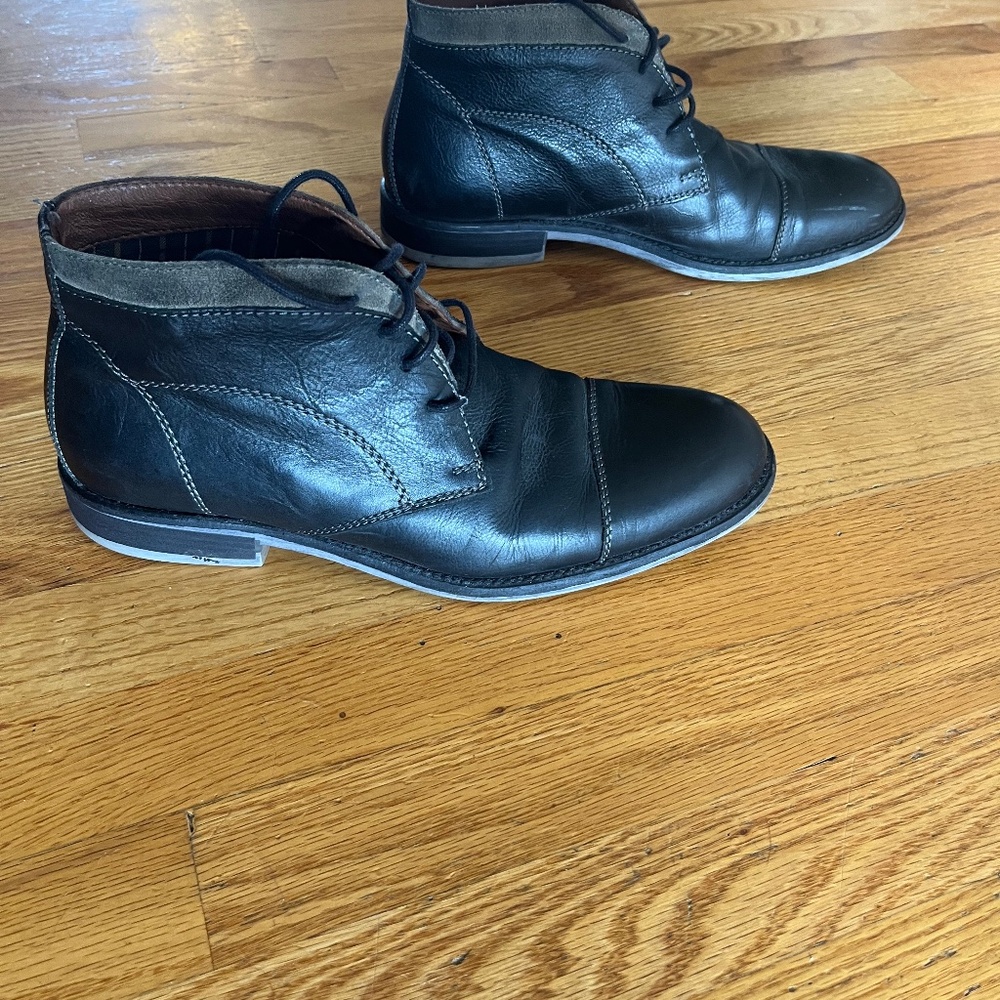 Johnston & Murphy  Men’s J&M 1850 Black Leather Cap Toe Boot